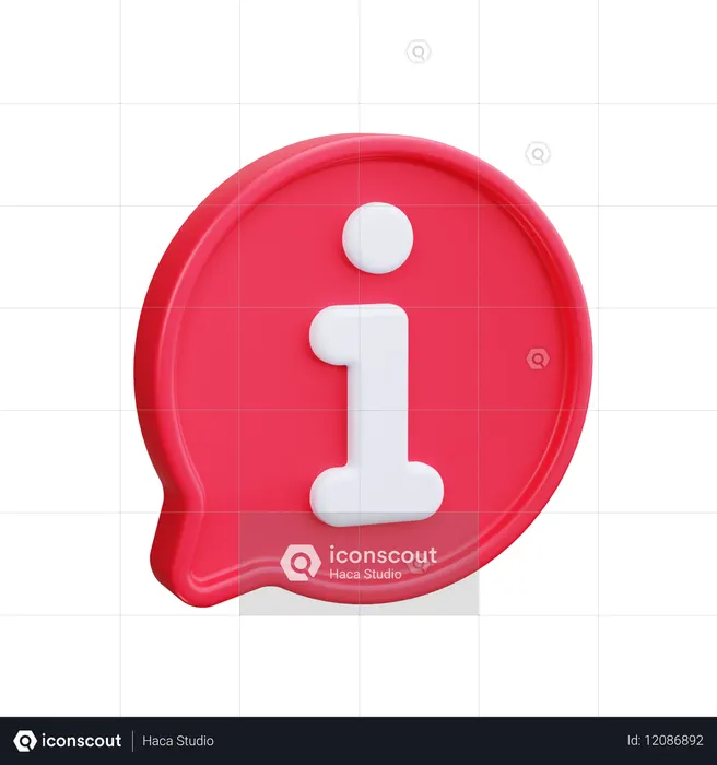 Información de chat  3D Icon