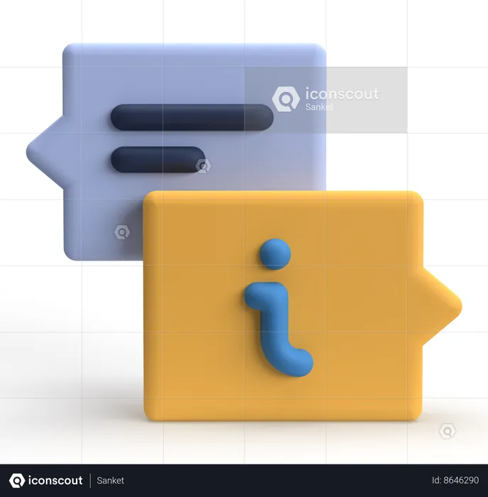 Chat Info  3D Icon