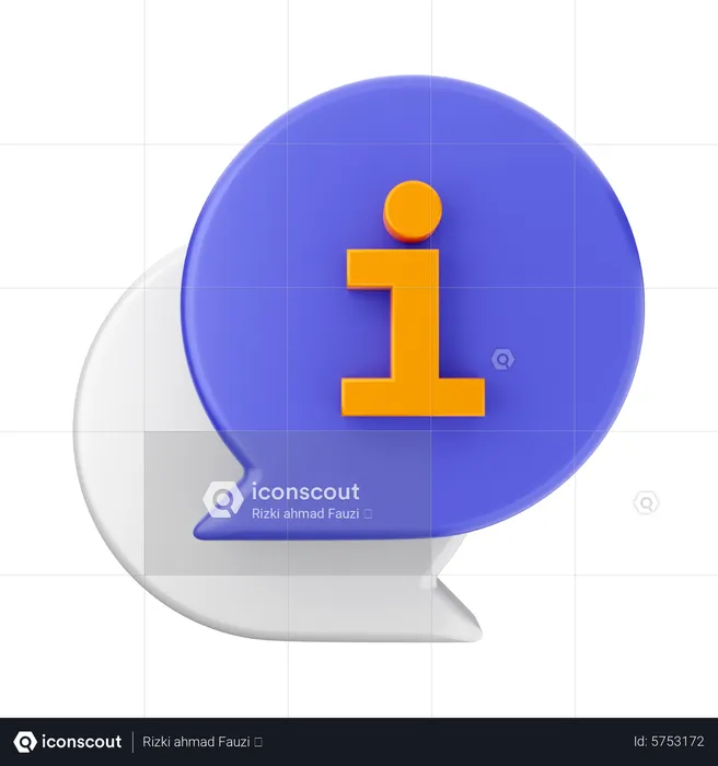 Chat information  3D Icon