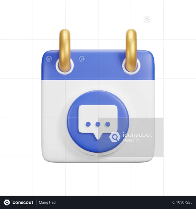 Chat-Kalender  3D Icon