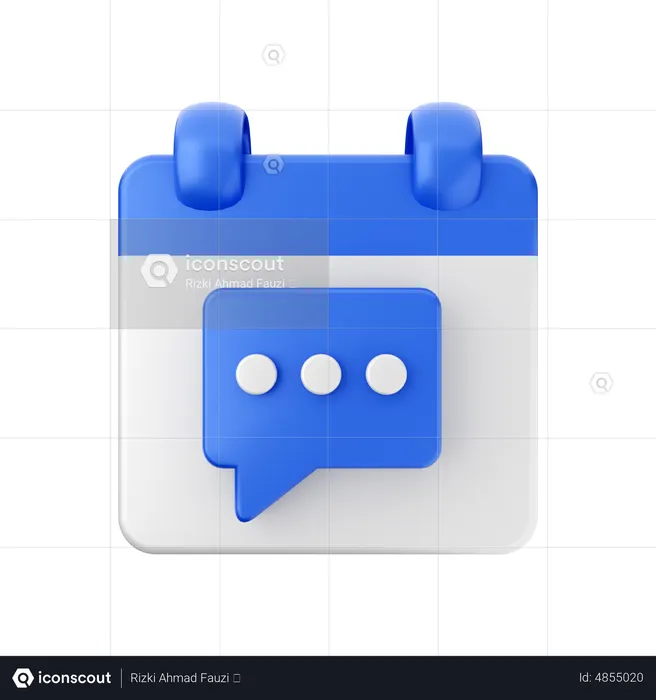 Chat-Kalender  3D Icon
