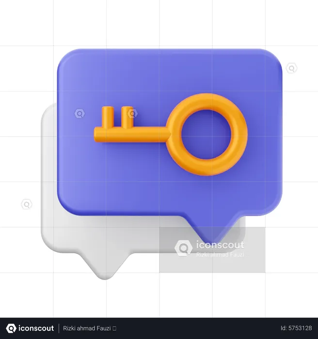 Chat key  3D Icon