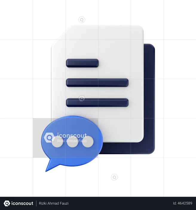 Chat Letter  3D Illustration