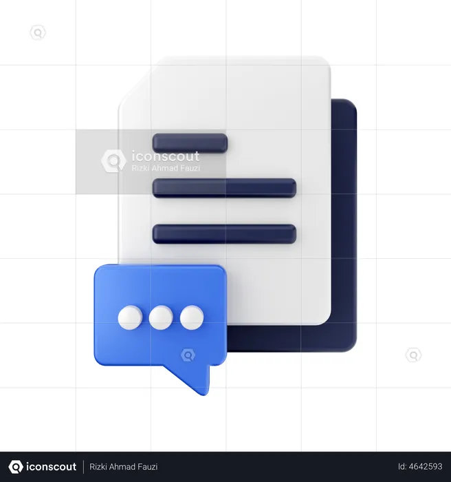 Chat Letter  3D Illustration