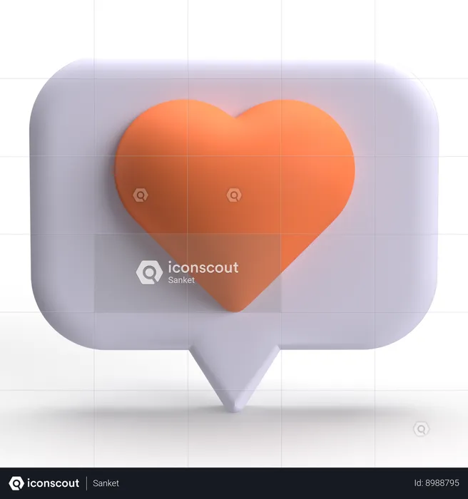 Chat Like  3D Icon