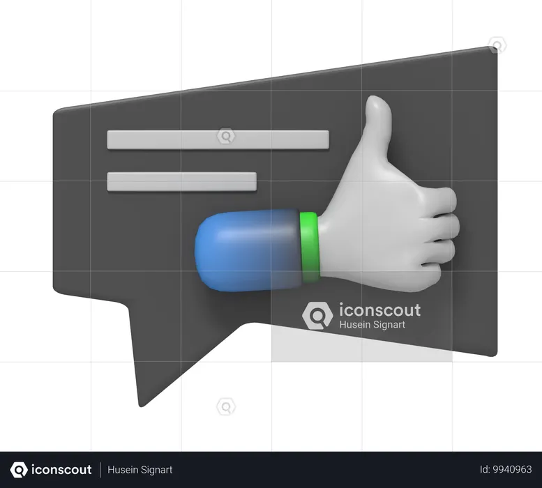 Chat Like  3D Icon