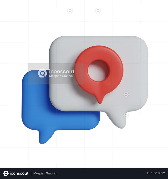 Chat Location  3D Icon