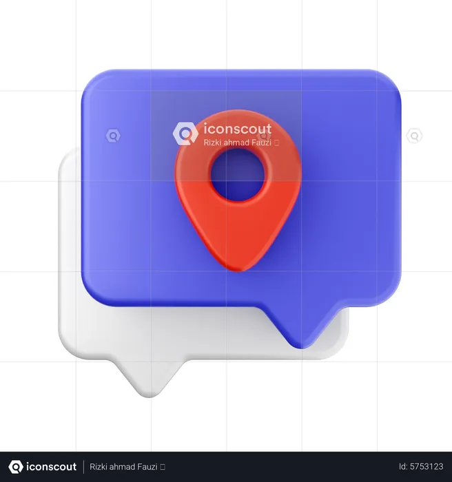 Chat location  3D Icon