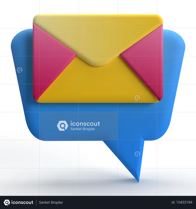 E-mail de bate-papo  3D Icon