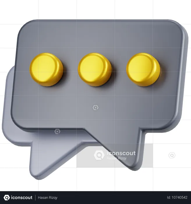 Chat Message  3D Icon