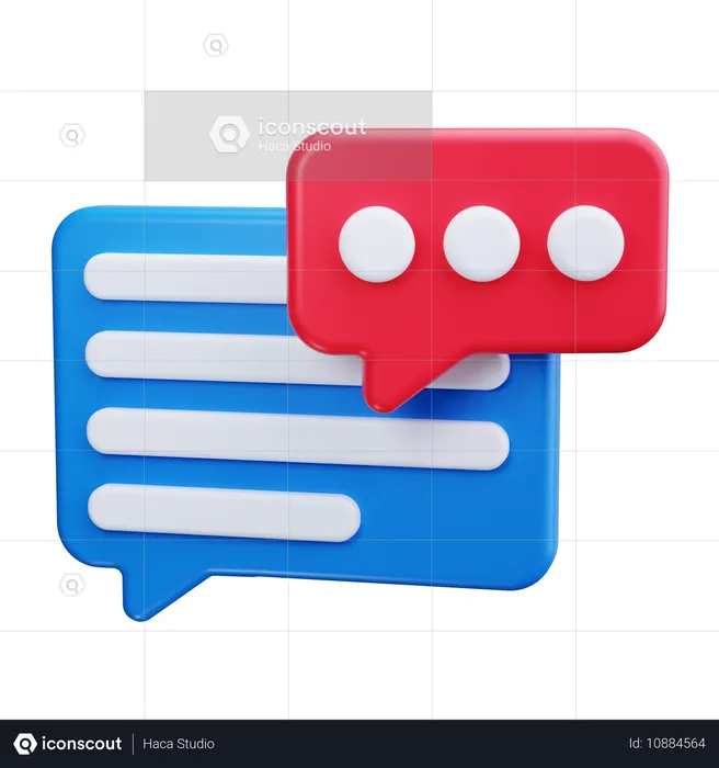 Chat Message  3D Icon