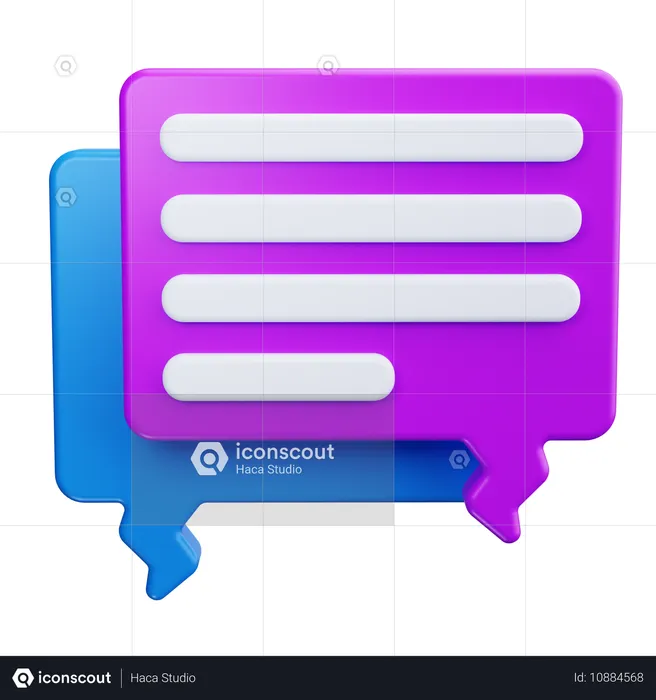 Chat Message  3D Icon