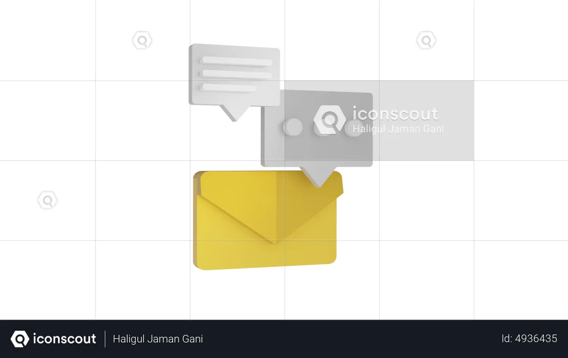 Chat Message  3D Icon