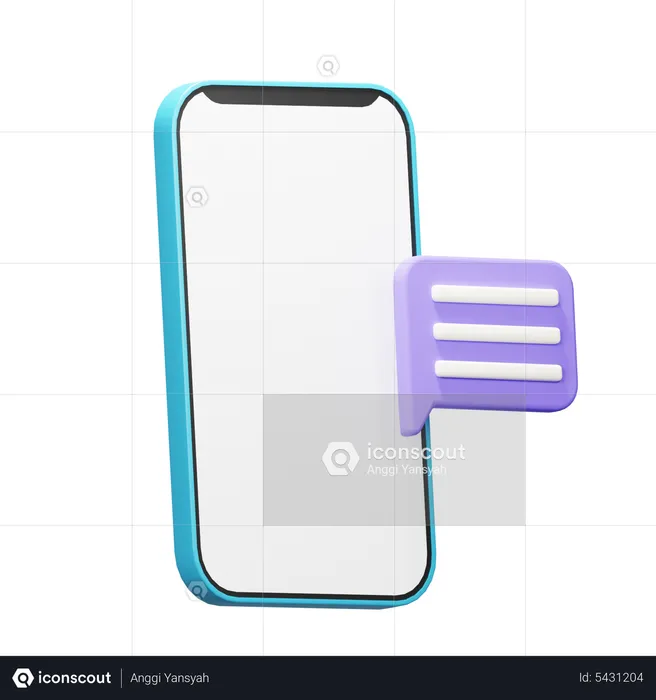 Chat mobile  3D Icon