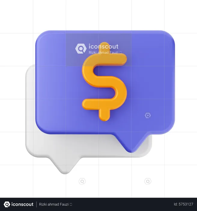 Chat money  3D Icon