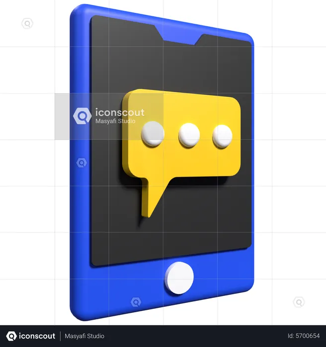 Chat móvil  3D Icon