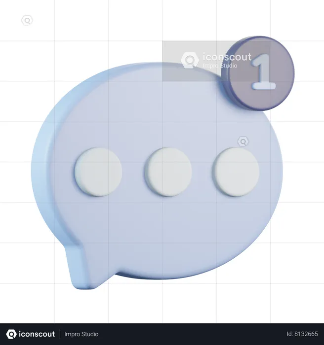 Chat notification  3D Icon