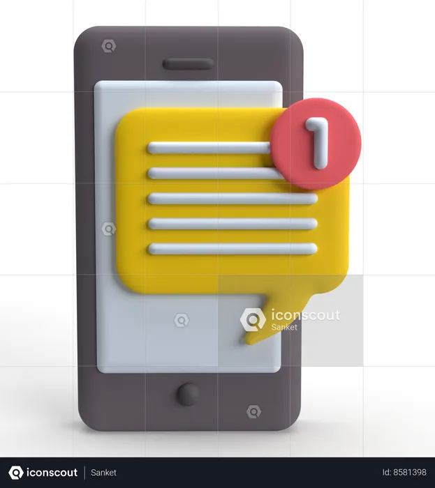 Notification de discussion  3D Icon