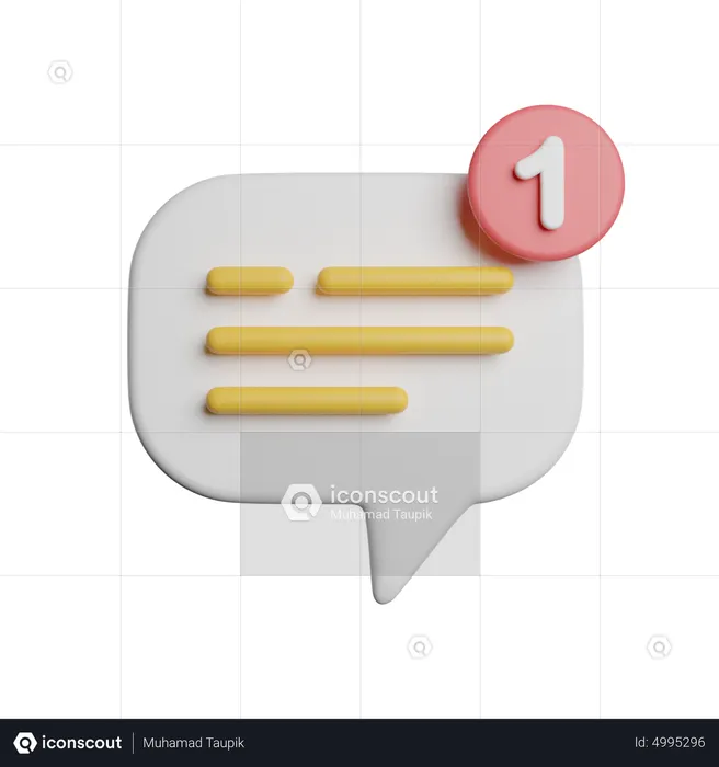 Chat Notification  3D Icon