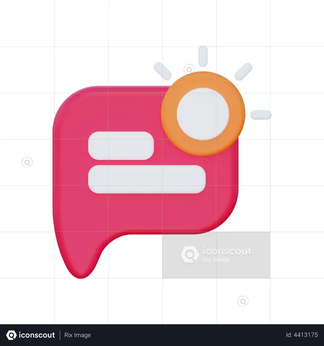 Chat Notification  3D Illustration