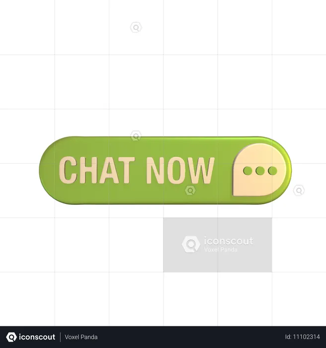 Chat Now Button  3D Icon