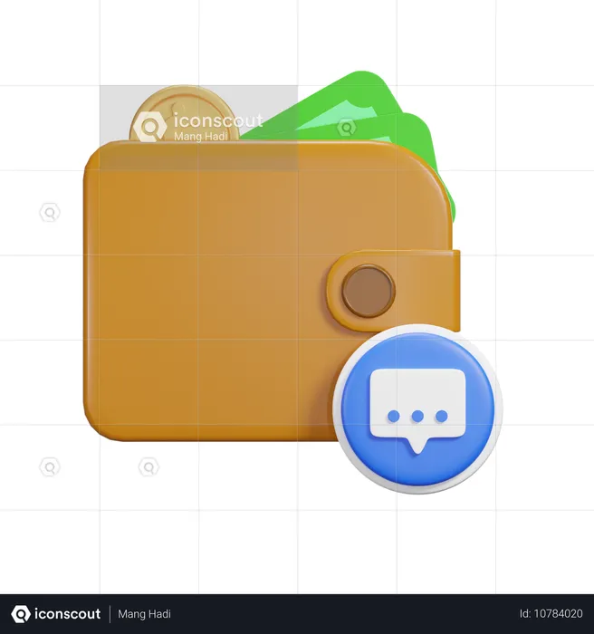 Chat Payment  3D Icon