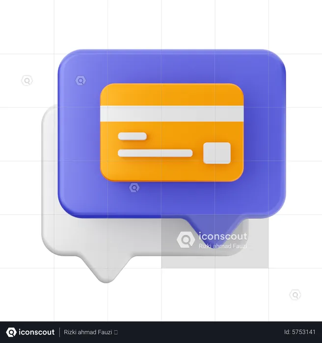 Chat payment  3D Icon