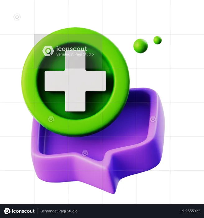 Chat positive  3D Icon