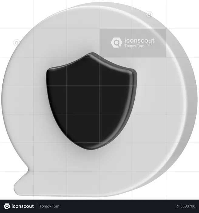 Chat Privacy  3D Icon
