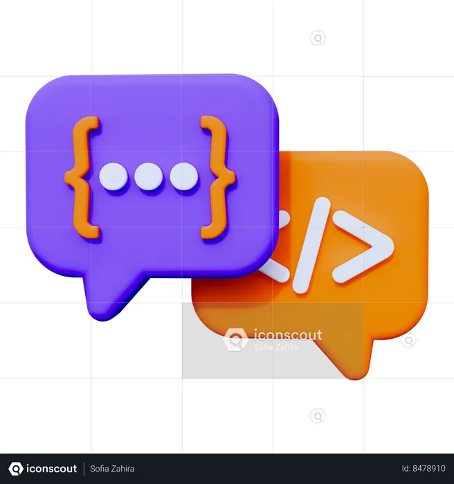 Chat Programming  3D Icon