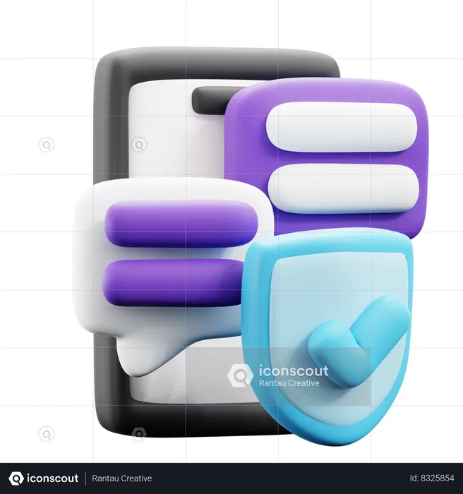 Chat Protection  3D Icon