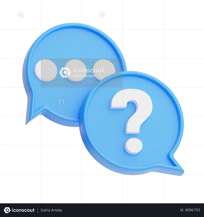 Chat Question  3D Icon