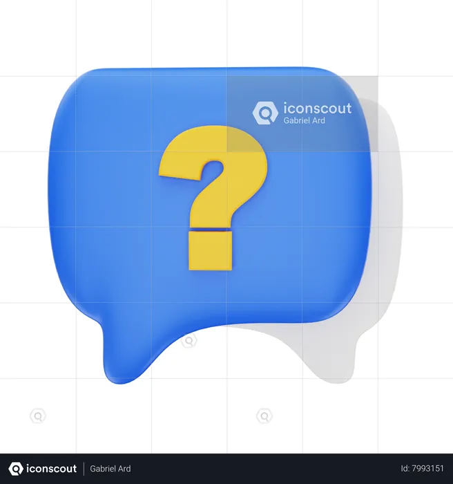 Chat Question  3D Icon