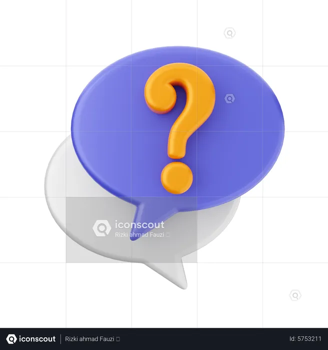 Chat Question  3D Icon