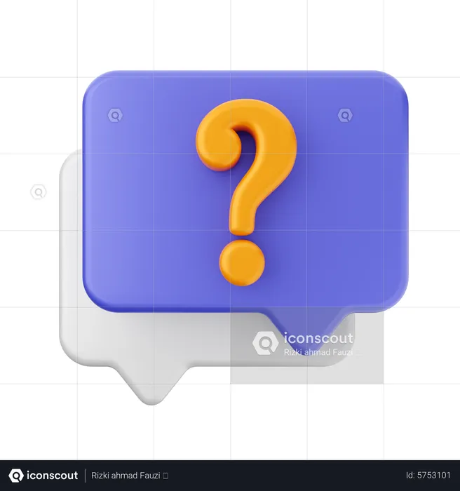 Chat question mark  3D Icon