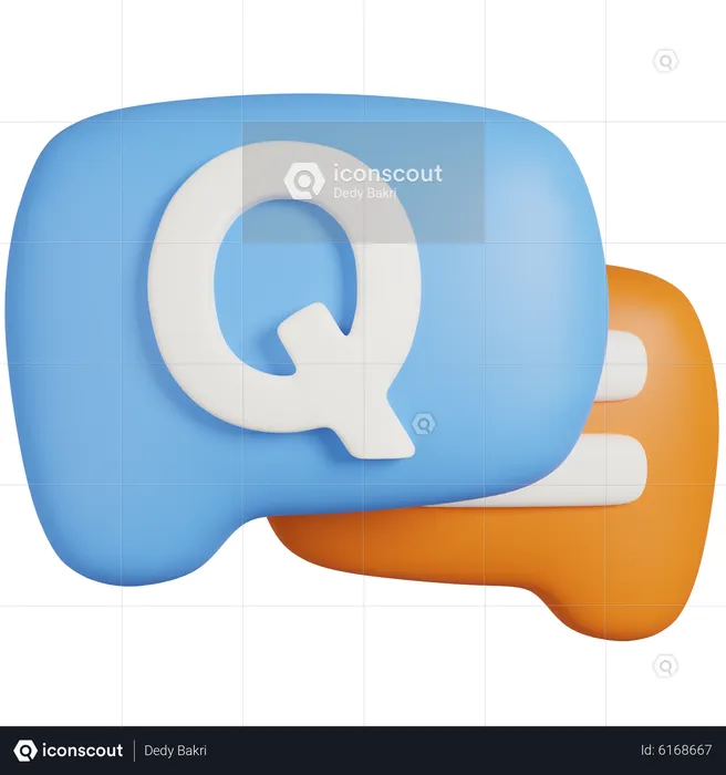 Chat Question Mark  3D Icon