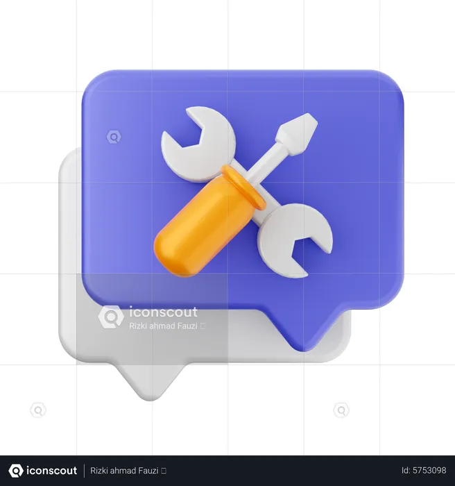 Chat repair  3D Icon