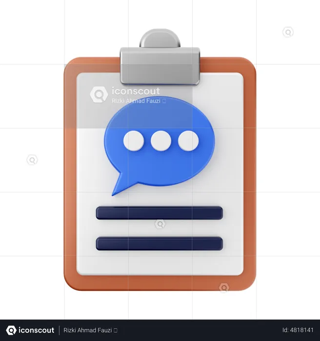 Chat Report  3D Icon