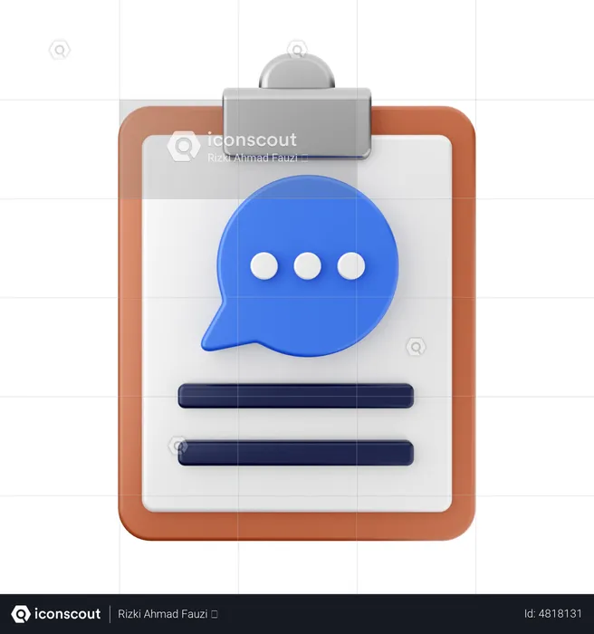 Chat Report  3D Icon