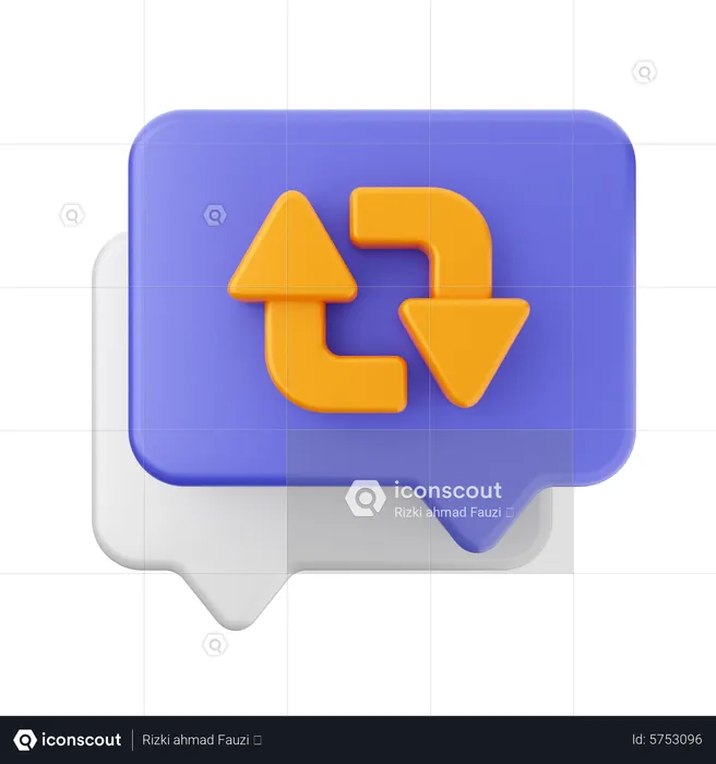 Chat restore  3D Icon