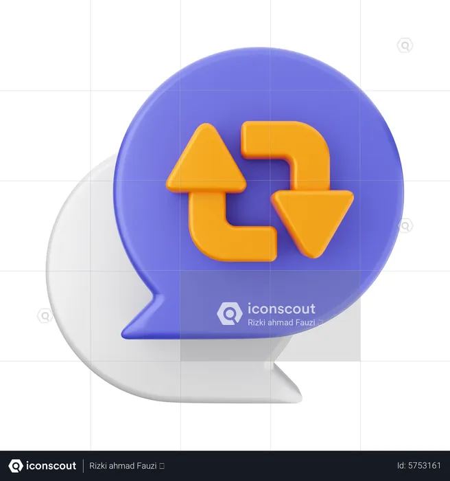 Chat Restore  3D Icon