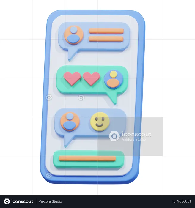Chat-Schnittstelle  3D Icon