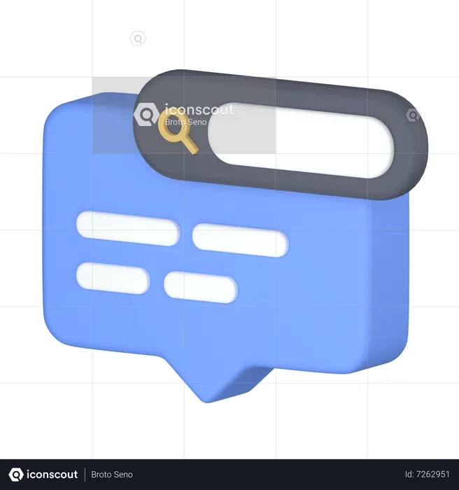 Chat search  3D Icon