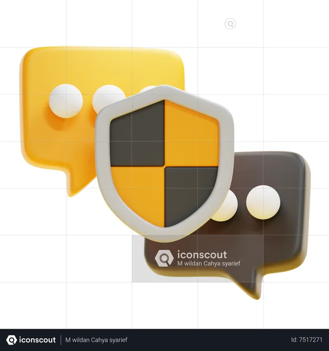 CHAT SECURITY  3D Icon