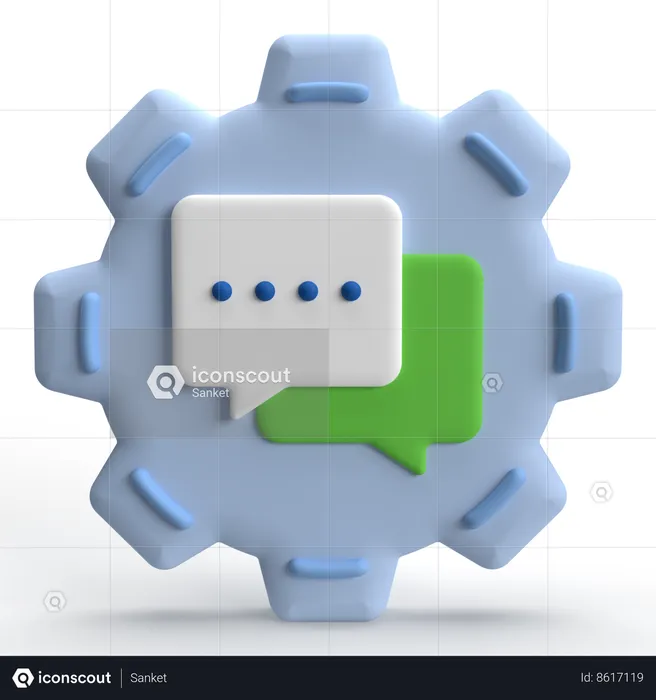 Chat Setting  3D Icon