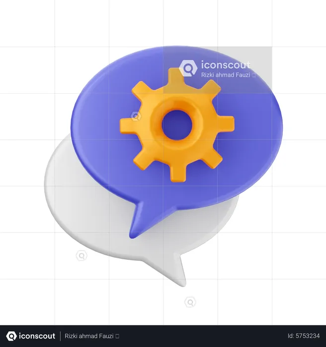 Chat setting  3D Icon