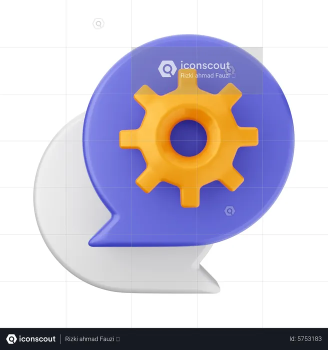 Chat Setting  3D Icon