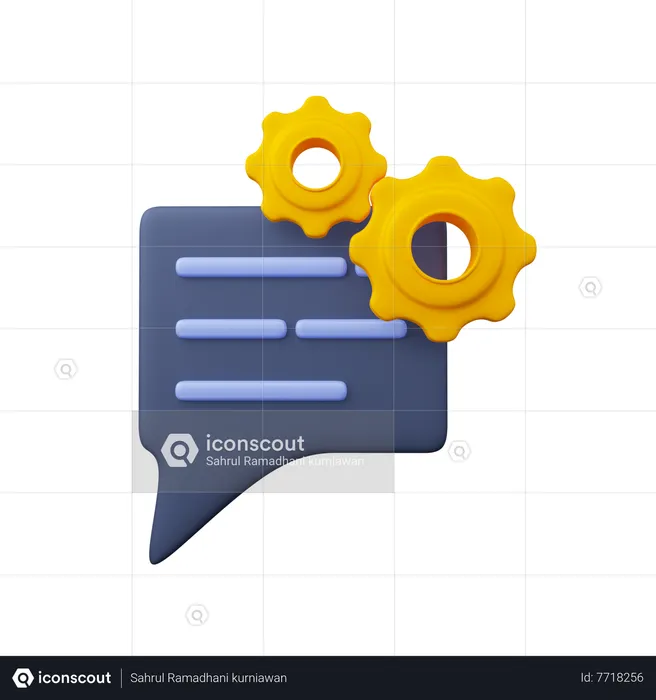 Chat Settings  3D Icon