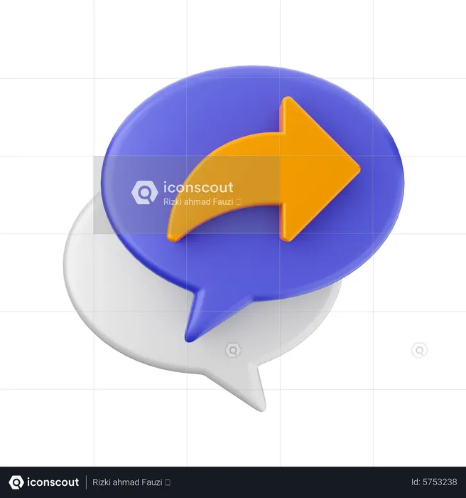 Chat Share  3D Icon