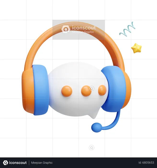 Chat Support  3D Icon